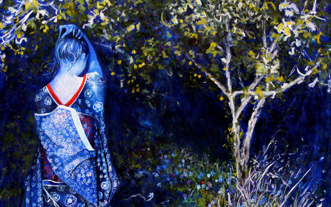 Claire de lune, 2020, huile sur toile 160 X 100 cm