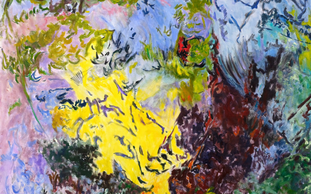 Paysage à la tache jaune, 2014 huile sur toile 80 X 80 cm