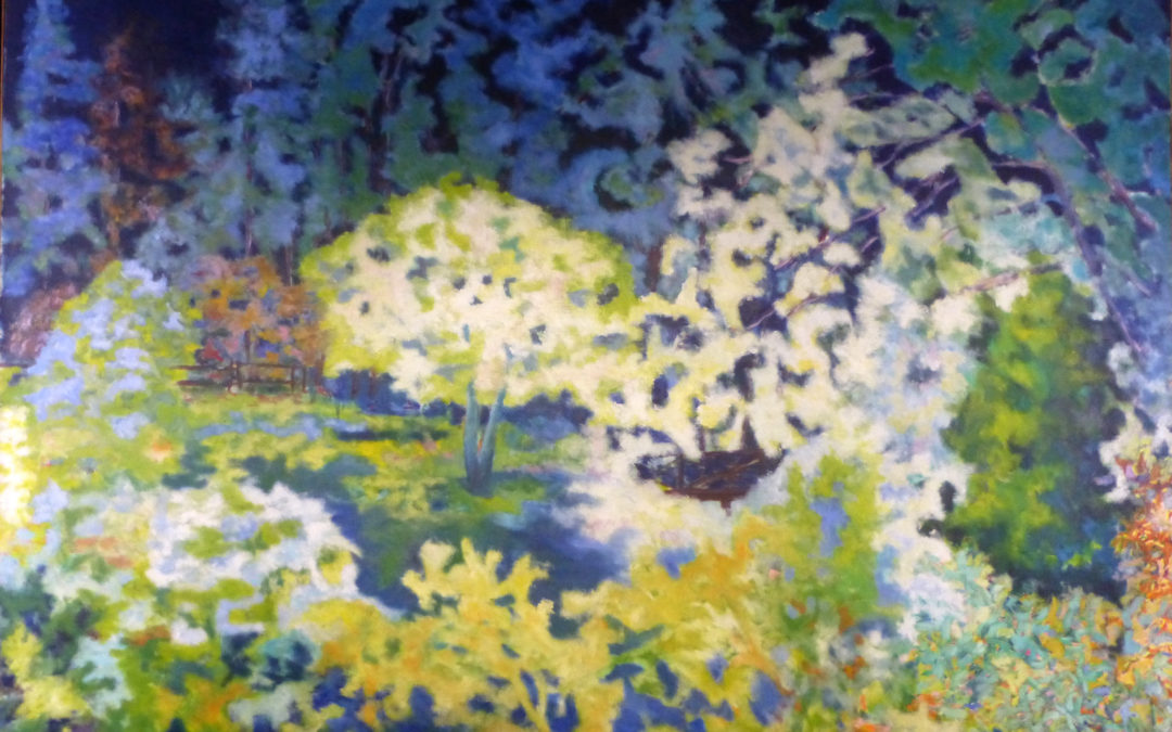 Paysage de nuit, 1989, huile sur toile 130 X 107 cm