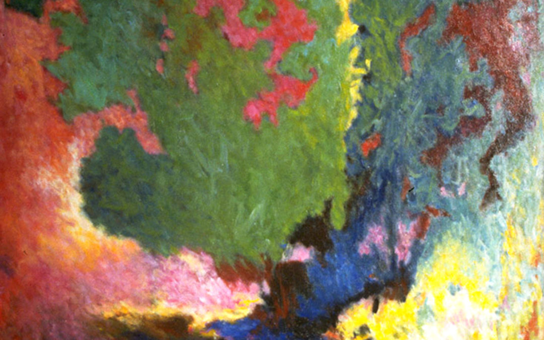 paysage, huile sur toile 100 X 82 cm
